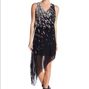 Haute Hippie silk feather print midi dress